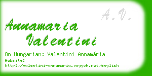 annamaria valentini business card
