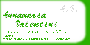 annamaria valentini business card